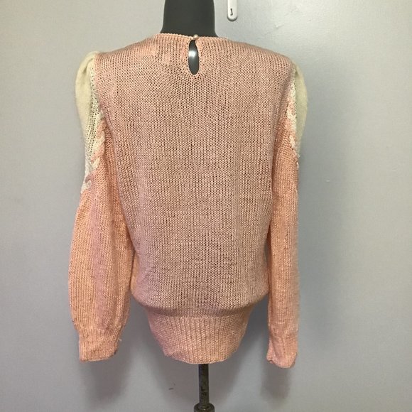 Vintage 80s Magnolia Knit Sweater  Size L - Picture 4 of 14